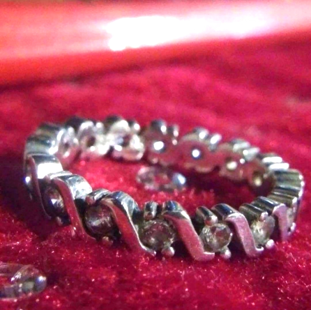 Sterling CZ tennis Ring Size 7